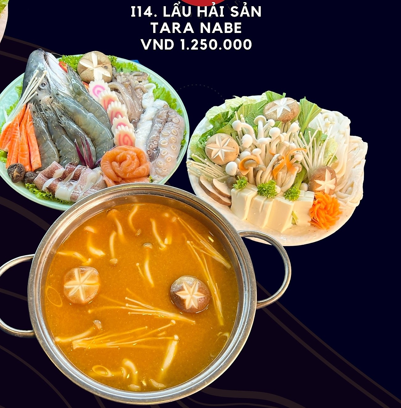 I14. Lẩu hải sản Tara nabe